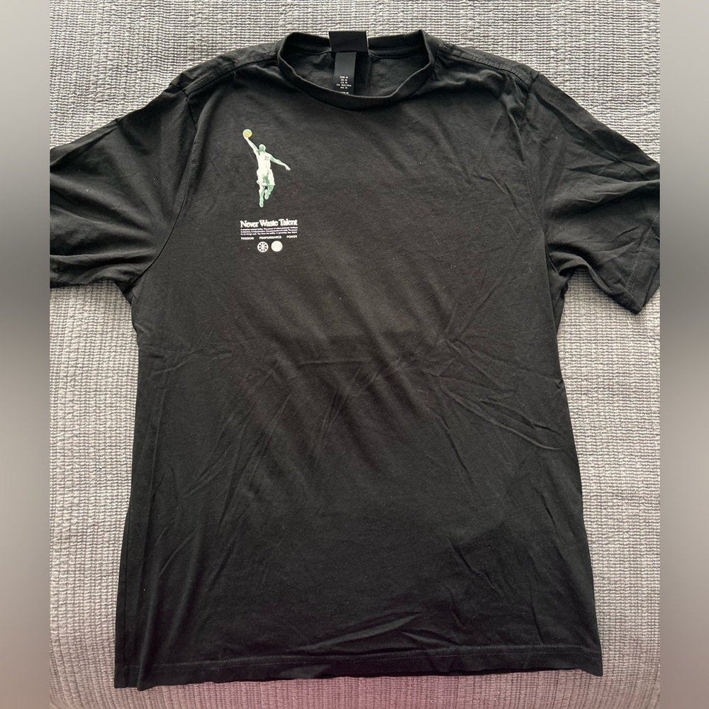 Black Divided Graphic Tee